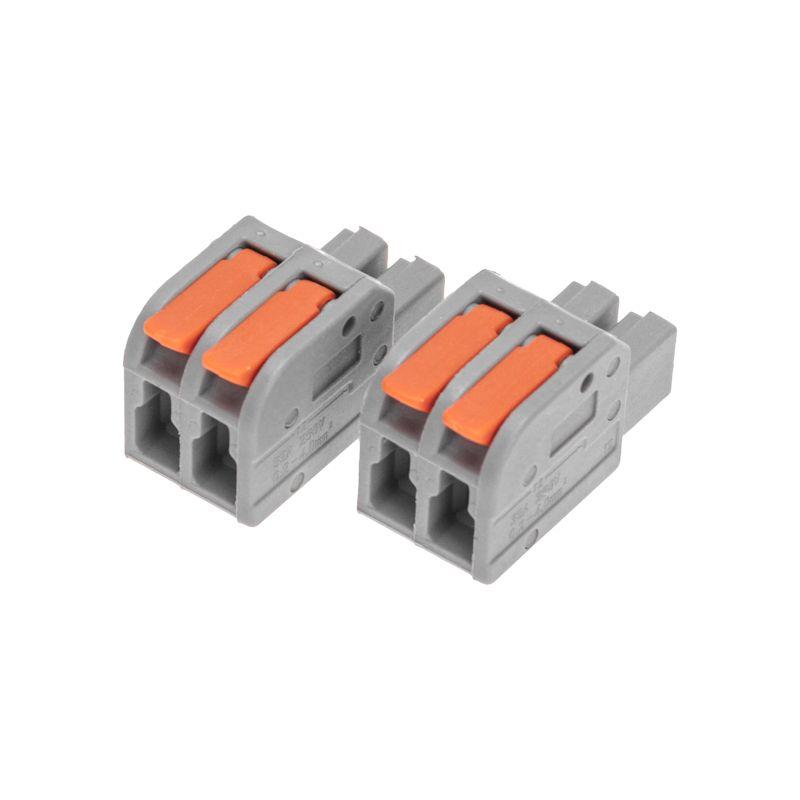  Клемма СМК 222-422R проходная разъемная 2 полюса сер. 0.2-2.5/4кв.мм Rexant 07-5262 фото в каталоге от BTSprom.by