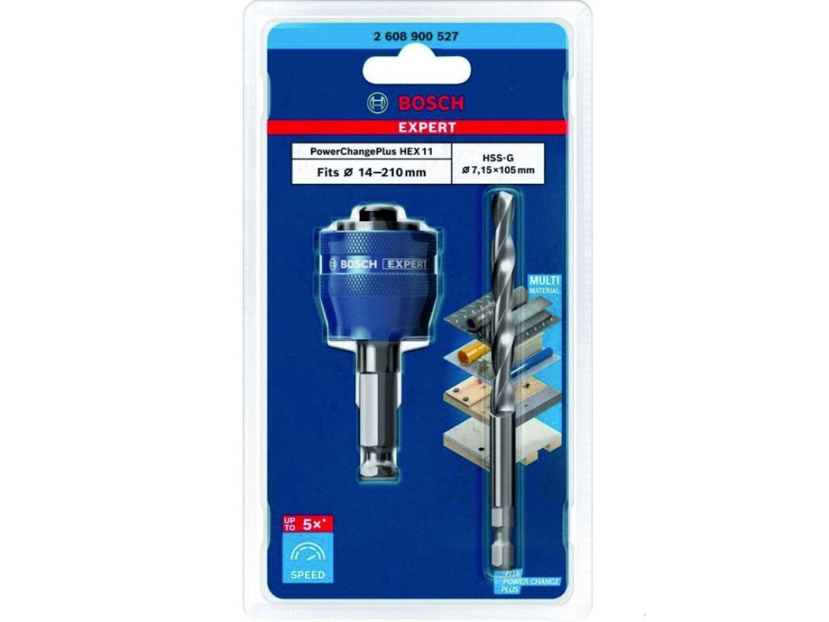 Адаптер Power-Change Plus BOSCH c 6-гранным хвостовиком 8.7х70 мм и сверлом HSS-G 8.7х105 мм 2608900527 фото в каталоге от BTSprom.by  Адаптер Power-Change Plus BOSCH c 6-гранным хвостовиком 8.7х70 мм и сверлом HSS-G 8.7х105 мм 2608900527 фото в каталоге от BTSprom.by