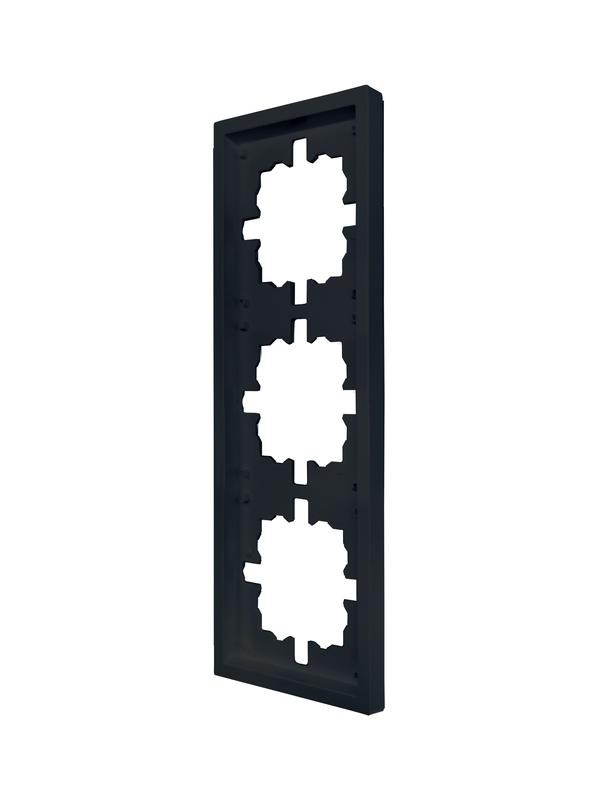  Рамка 3-мест. горизонт. ZIMA черн. бархат LEZARD 704-4200-148 фото в каталоге от BTSprom.by