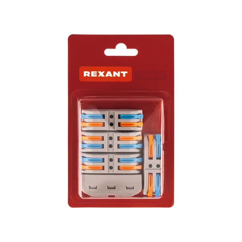  Клемма строительно-монтажная СМК проходная 222-422 2п 0.08-4кв.мм сер. (уп.5шт) Rexant 07-6263-2-05 фото в каталоге от BTSprom.by