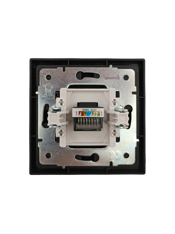  Розетка компьютерная 1-мест. СП ZIMA IP20 черн. бархат LEZARD 704-4288-139 фото в каталоге от BTSprom.by