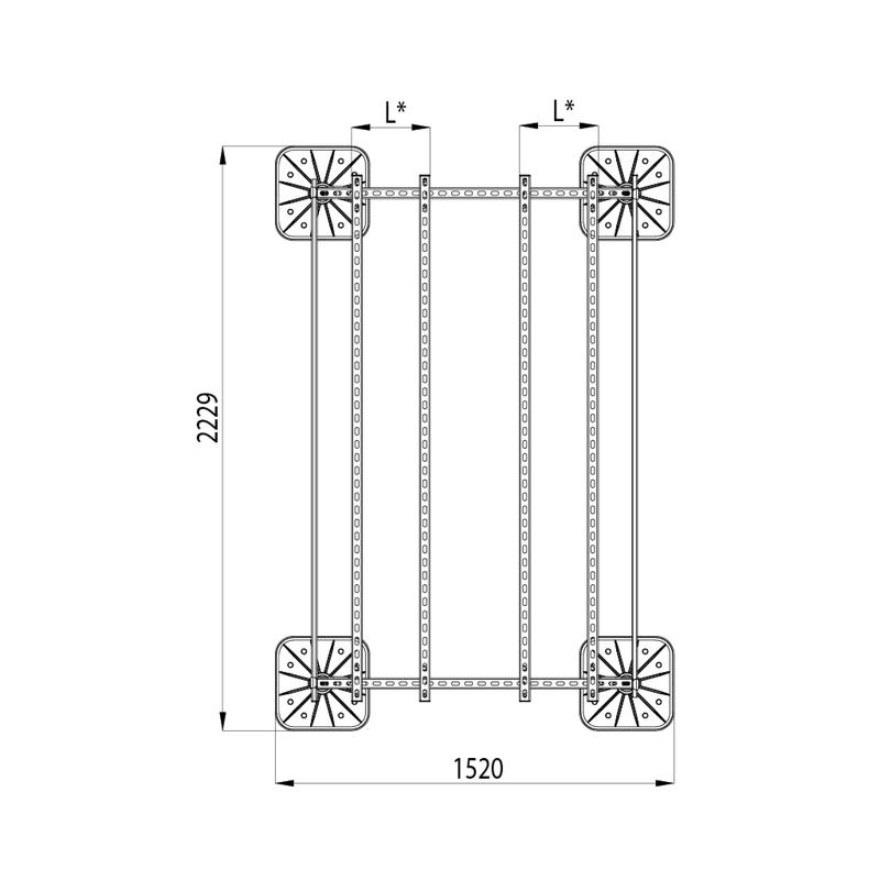  Конструкция опорная для установки оборудования TECHNORAPTOR FOOT 1200х2000 тип 2 HD КМ TR0220 фото в каталоге от BTSprom.by