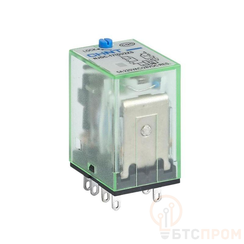 Реле промежуточное с кнопкой тестирования NJDC-17(D)/4ZS 4 конт. с инд. LED 3А AC220В (R) CHINT 651141 фото в каталоге от BTSprom.by  Реле промежуточное с кнопкой тестирования NJDC-17(D)/4ZS 4 конт. с инд. LED 3А AC220В (R) CHINT 651141 фото в каталоге от BTSprom.by