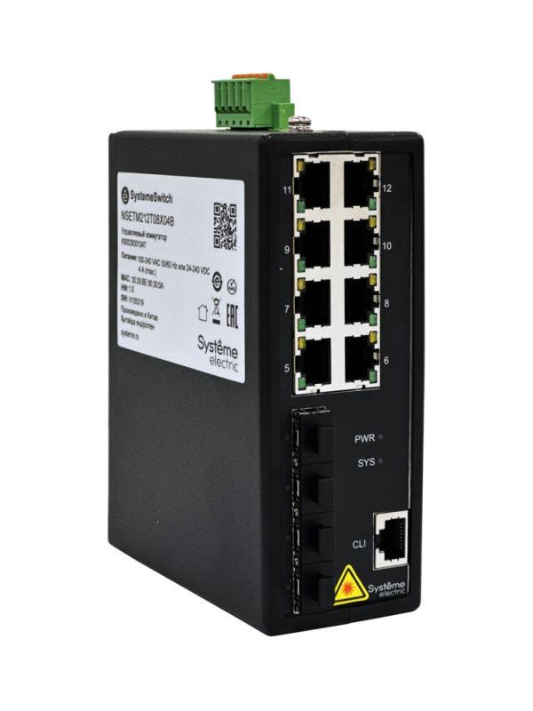 коммутатор промышленный управляемый ethernet l2+ 8х10/100/1000baset 4х1000basex sfp se nsetm212t08x04b от BTSprom.by
