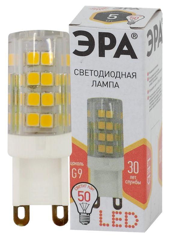 лампа светодиодная jcd-5w-220v-corn ceramics-827-g9 400лм эра б0027863 от BTSprom.by