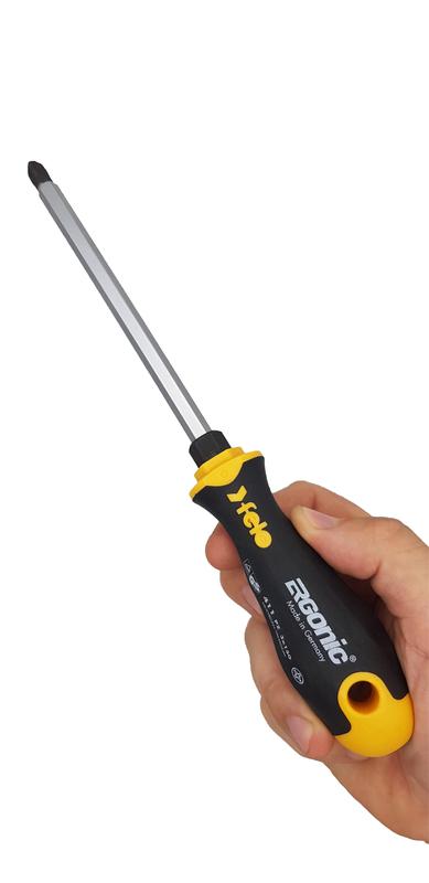  Отвертка крестовая с шестигранным лезвием Ergonic PZ 3х150 FELO 41130540 фото в каталоге от BTSprom.by