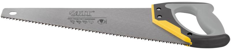  Ножовка по дереву средний каленый зуб 7 ТPI 3D заточка 3К пласт.прорезиненная ручка профи 400мм FIT 40451 фото в каталоге от BTSprom.by