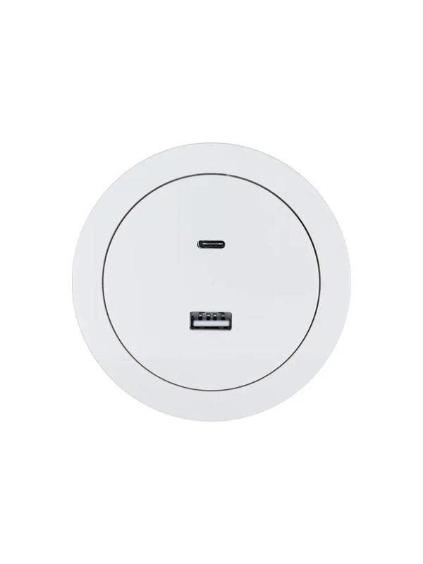  Розетка 1-м СП OSEN TC+ USB разъем бел. LEZARD 743-0288-192TC фото в каталоге от BTSprom.by