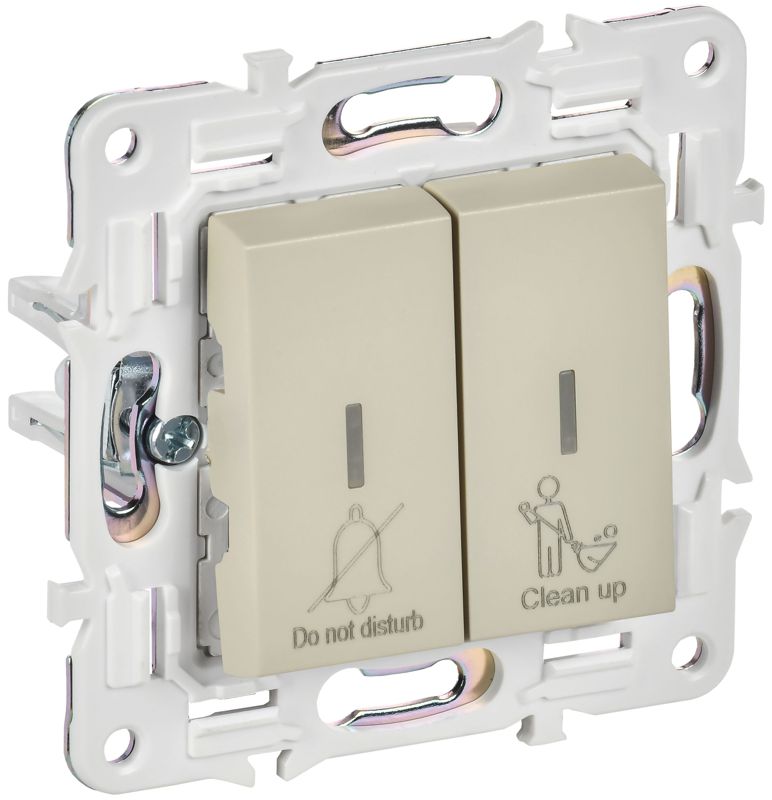 выключатель 2-кл. skandy 10а sk-v16b для отелей с индикацией беж. iek sk-v20-2-10-k10 от BTSprom.by