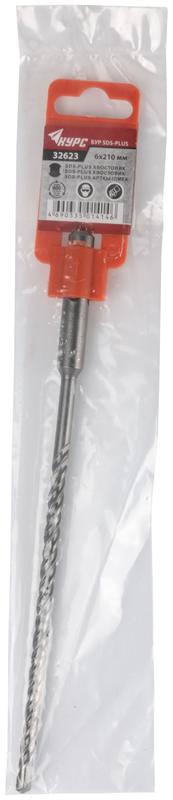  Бур по бетону SDS PLUS 6х210мм двойная резьба КУРС 32623 фото в каталоге от BTSprom.by
