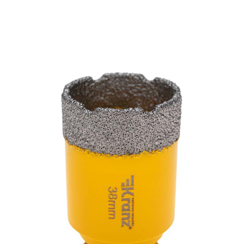  Коронка алмазная профессиональная по керамограниту и железобетону М14 вакуумное спекание 38мм для УШМ Kranz KR-92-1018 фото в каталоге от BTSprom.by