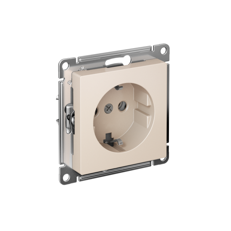 розетка atlasdesign 16а с заземл. быстрозажим. клем. механизм беж. se atn000243s от BTSprom.by