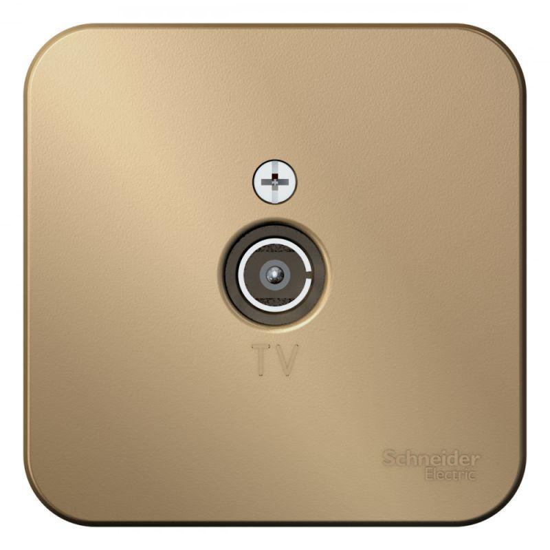 розетка телевизионная tv оп blanca 16а 250в коннектор с изолир. пластиной титан se blnta000014 от BTSprom.by