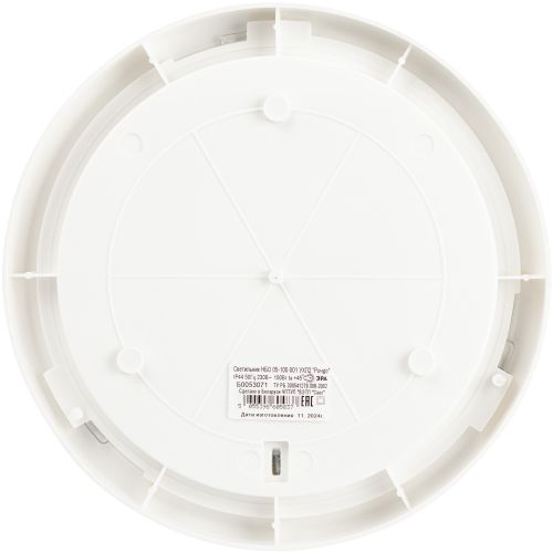 Светильник "Рондо" НБО 05-100-001 max 100Вт E27 IP44 круг с ободком пласт./стекл. бел. Эра Б0053071 фото в каталоге от BTSprom.by