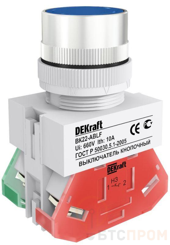 Выключатель кнопочный ABLF ВК-22 d22мм 220В син. DEKraft 25016DEK фото в каталоге от BTSprom.by  Выключатель кнопочный ABLF ВК-22 d22мм 220В син. DEKraft 25016DEK фото в каталоге от BTSprom.by
