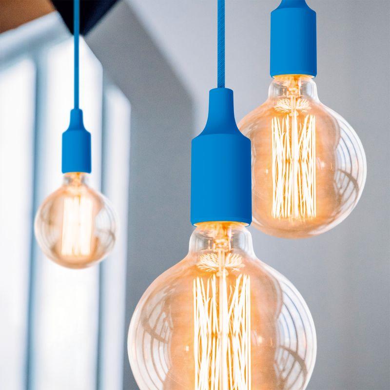  Светильник Decor E27 IP20 200-240В 1м подвесной голуб. GAUSS PL014 фото в каталоге от BTSprom.by