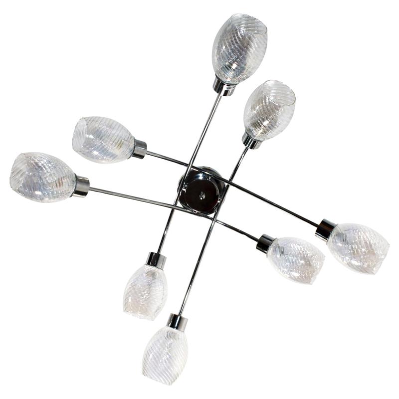  Светильник 11267-3/8 (Плафон 8826) НПБ 01-8х40-110 Е14 ИУ хром Элетех 1005404853 фото в каталоге от BTSprom.by