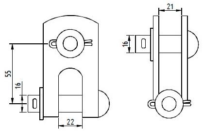 звено промежуточное d1=16 d2=16 21мм ensto sh195r от BTSprom.by
