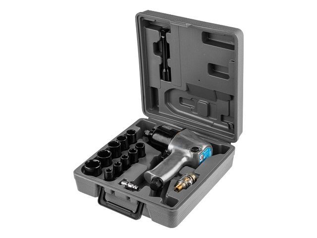 пневмогайковерт 1/2" dgm dtw-7012 с лубрикатором и головками (580 нм, ударный мех-м: twin hammer, 7000 об/мин, макс.резьба: м18, 220 л/мин,) dtw-7012 от BTSprom.by