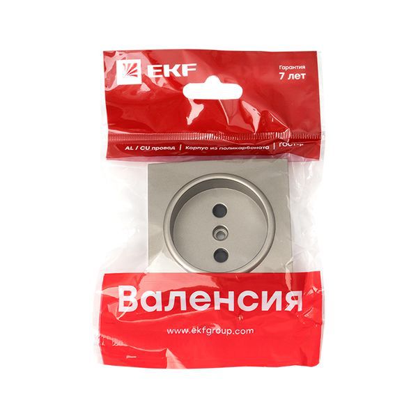  Панель лицевая Валенсия для розетки 1-м 10А защ. шторки без заземл. кашемир PROxima EKF ESR10-L-022-40 фото в каталоге от BTSprom.by