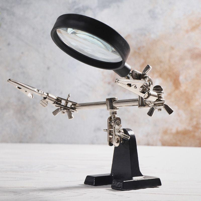  Держатель "третья рука" с лупой х2.5 Rexant 12-0251-4 фото в каталоге от BTSprom.by