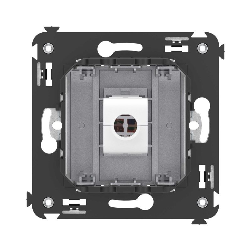  Розетка компьютерная 1-м СП Avanti "Закаленная сталь" RJ45 кат.5E без шторок механизм DKC 4404663 фото в каталоге от BTSprom.by