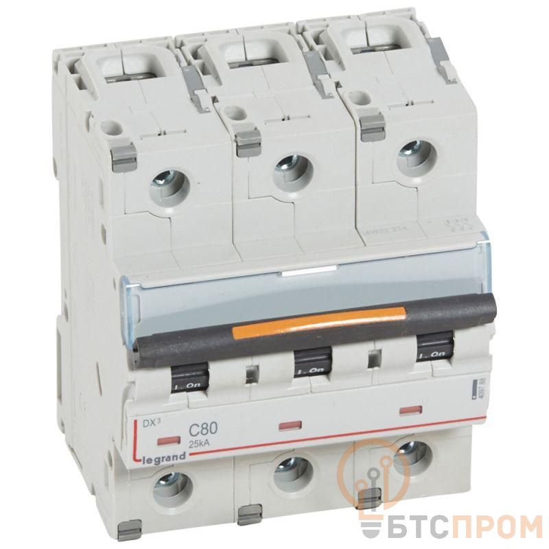 Выключатель автоматический модульный 3п C 80А 25кА DX3 Leg 409788 фото в каталоге от BTSprom.by  Выключатель автоматический модульный 3п C 80А 25кА DX3 Leg 409788 фото в каталоге от BTSprom.by