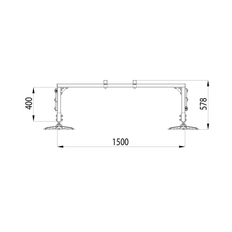  Конструкция опорная для установки оборудования TECHNORAPTOR FOOT 1500х3000 тип 4 HD КМ TR0240 фото в каталоге от BTSprom.by
