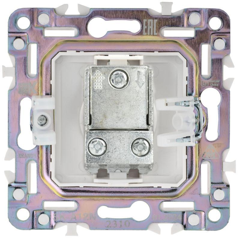  Розетка телевизионная проходная TV SKANDY SK-A17N никель IEK SK-A10-P-K50 фото в каталоге от BTSprom.by