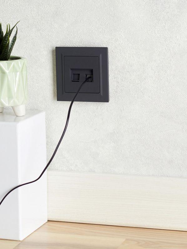  Розетка компьютерная 2-м СП BRITE RJ45 кат.5E РК10-2-БрГ механизм графит IEK BR-K20-1-K53 фото в каталоге от BTSprom.by