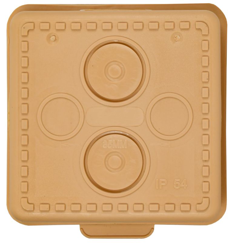  Коробка распаячная ОП КМ 65х65х50 IP54 откид. крышка 4 ввода сосна IEK UKO31-065-065-050-K34-54 фото в каталоге от BTSprom.by