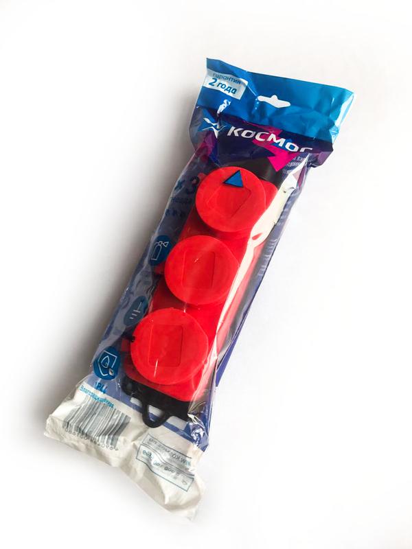  Колодка удлинителя 3-м 16А IP44 с заземл. каучук красн. КОСМОС KKsm-3g-Z-IP(R)16A фото в каталоге от BTSprom.by