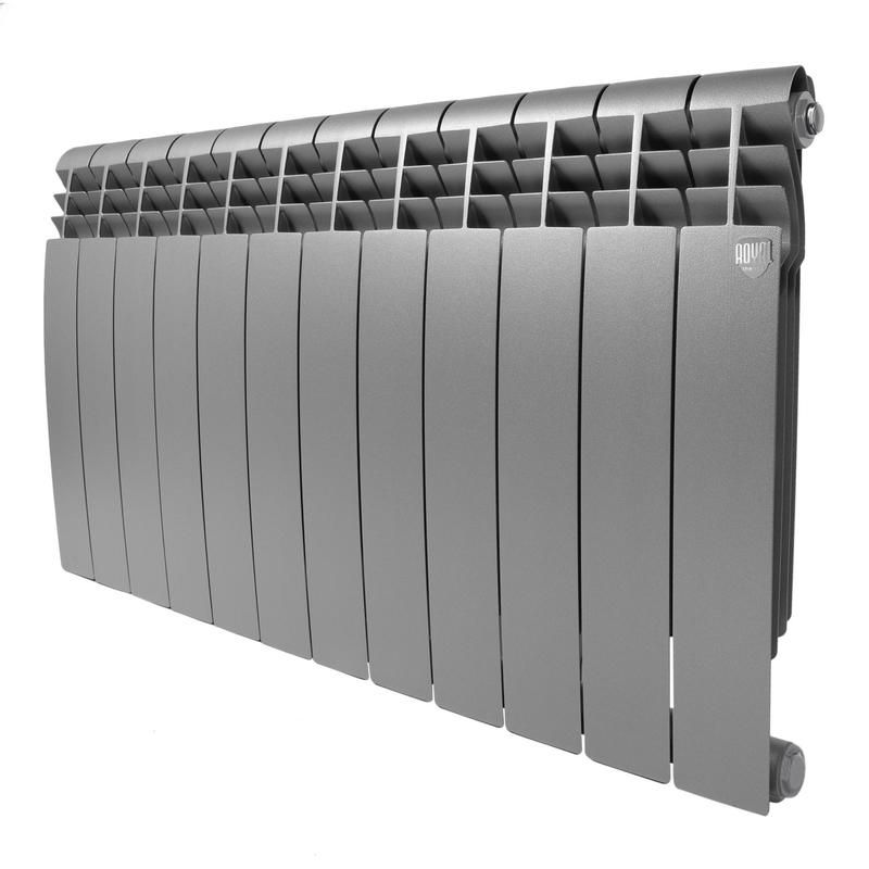 радиатор биметал. biliner 500 silver satin 12 секц. rtbss50012 royal thermo royal thermo нс-1176316 от BTSprom.by
