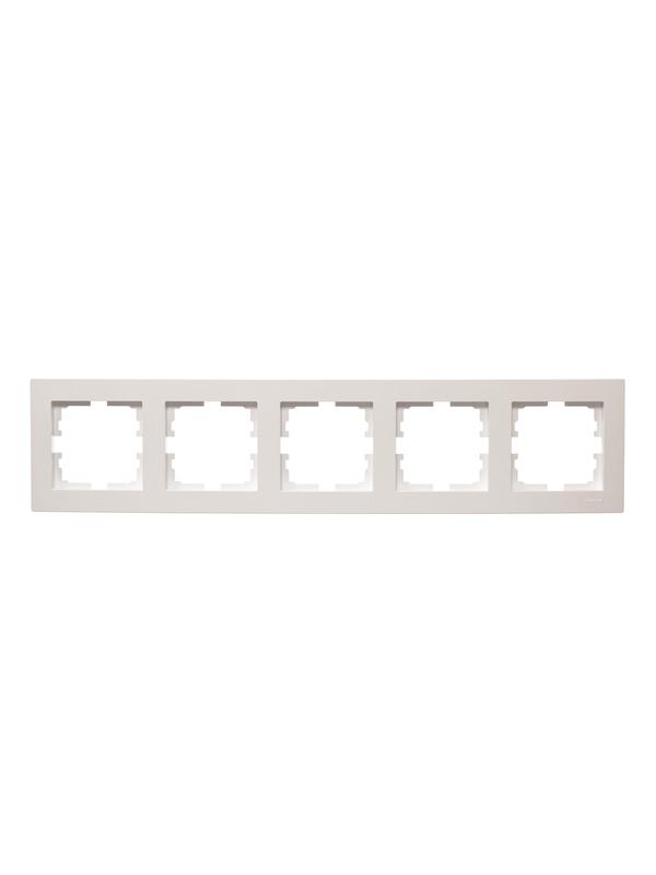  Рамка 5-местн. горизонт. VESNA жемчуж./бел. перламутр LEZARD 742-3000-150 фото в каталоге от BTSprom.by