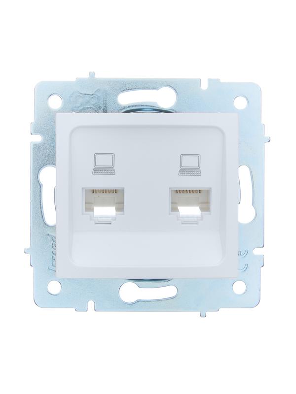 розетка компьютерная 2-м сп asti ip20 rj45 механизм бел. lezard 7081-0288-141 от BTSprom.by