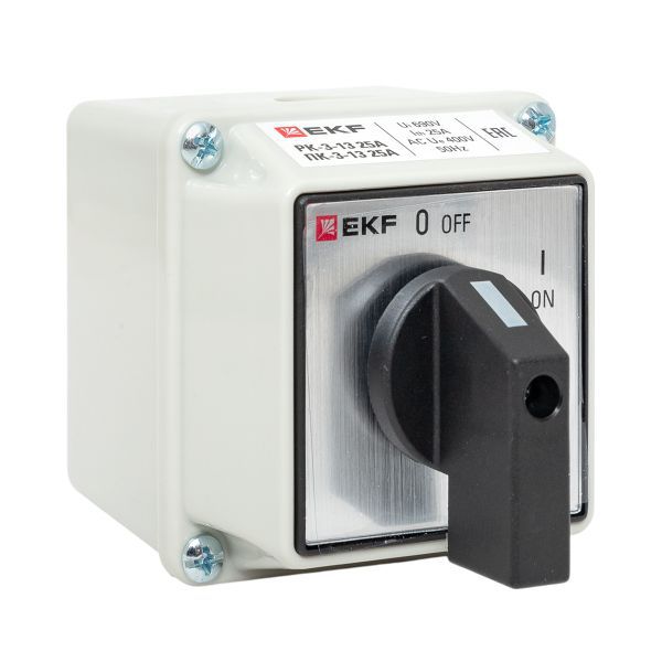 переключатель кулачковый пк-3-13 3п 25а "вкл-выкл" ip54 ekf pk-3-13-25 от BTSprom.by