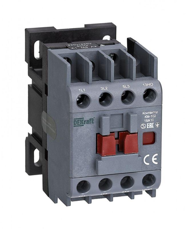 контактор 18а 110в ac ас3 ас4 1но+1нз км-102 dekraft 21915dek от BTSprom.by