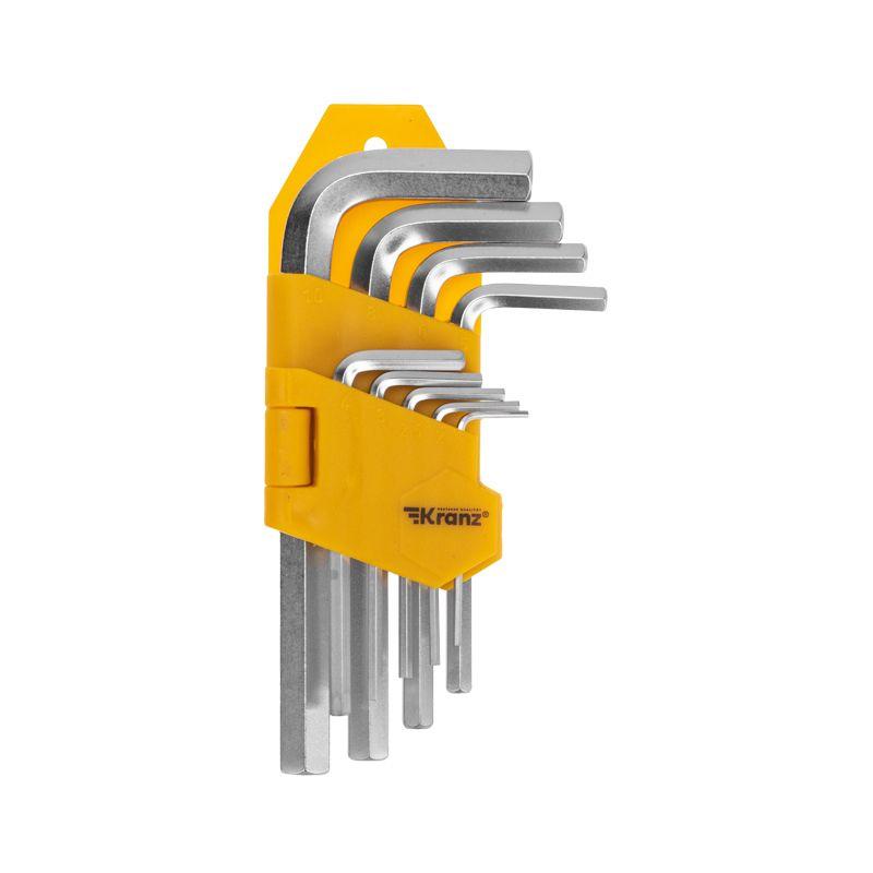набор ключей имбусовых hex 1.5-10мм crv 9шт kranz kr-12-5215 от BTSprom.by
