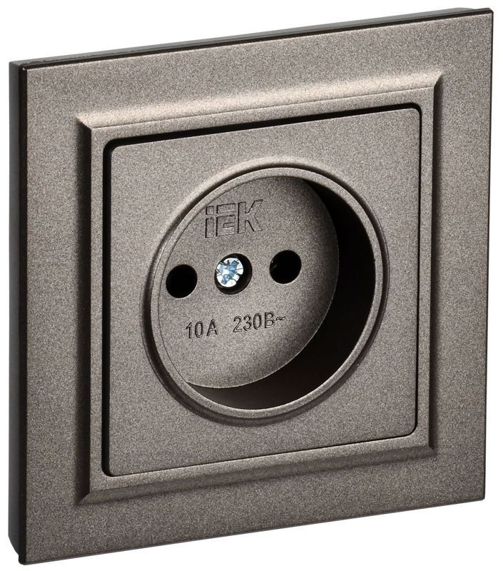 розетка сп brite рср10-1-0-бртб 10а в сборе без заземл. без защ. шторок бр. iek br-r10-10-k45-f от BTSprom.by