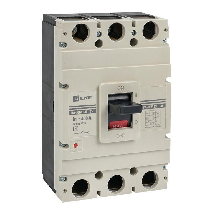 выключатель автоматический 3п 630/400а 50ка ва-99м proxima ekf mccb99-630-400m от BTSprom.by