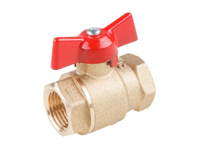 кран шаровый 1/2" вн.-вн. бабочка pn1,6 мпа, 11б27п5, цветлит (црб0039) zw10041 от BTSprom.by
