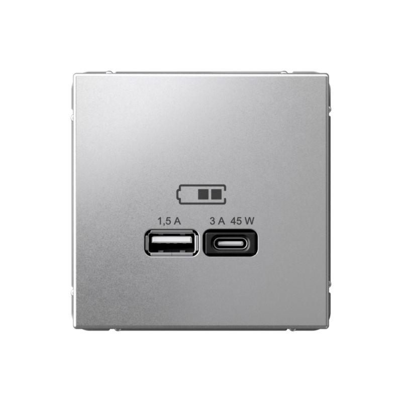 розетка usb artgallery тип a+c 45вт qc pd высокоскор. зу механизм алюм. se gal000329 от BTSprom.by