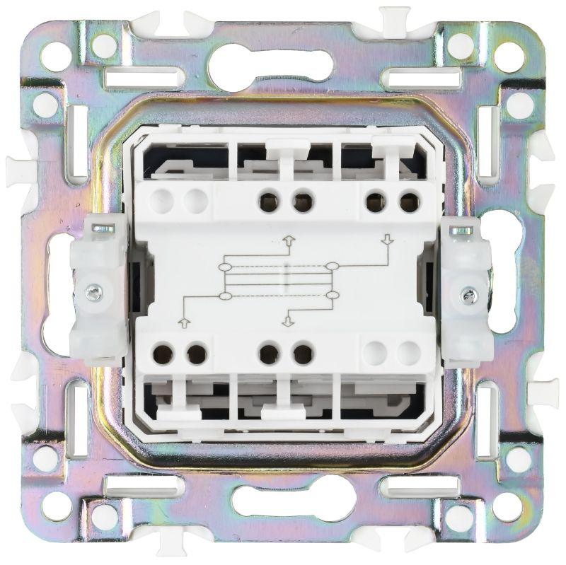  Выключатель перекрестный 1-кл. SKANDY 10А SK-V03N никель IEK SK-V13-0-10-K50 фото в каталоге от BTSprom.by