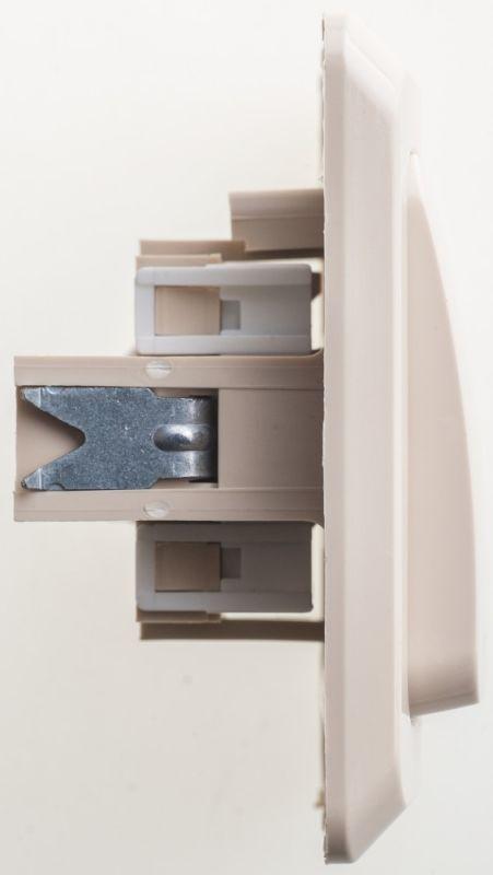  Выключатель кнопочный 1-кл. СП Этюд 10А IP20 с самовозвратом крем. SE KC10-001K фото в каталоге от BTSprom.by