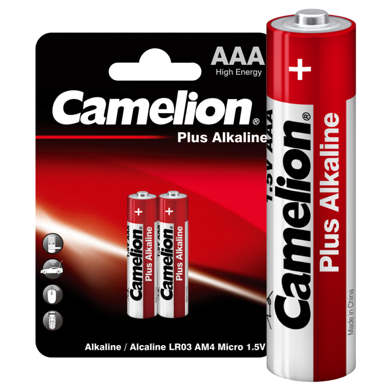 элемент питания алкалиновый aaa/lr03 1.5в plus alkaline lr03-bp2 bl-2 (блист.2шт) camelion 1651 от BTSprom.by