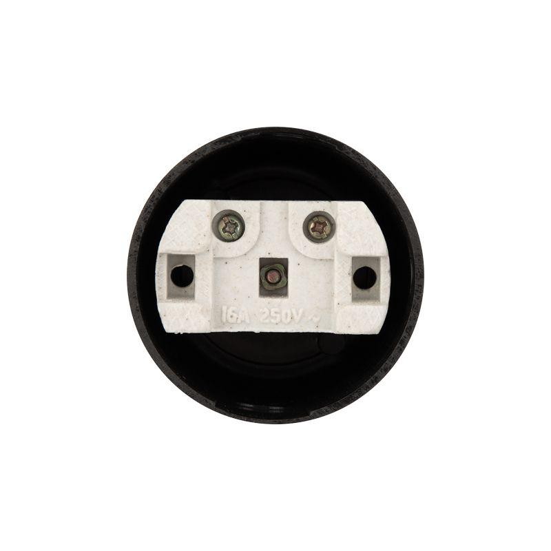  Розетка штепсельная карболитовая открытой уст. б/з 16А черн. Rexant 11-8980 фото в каталоге от BTSprom.by