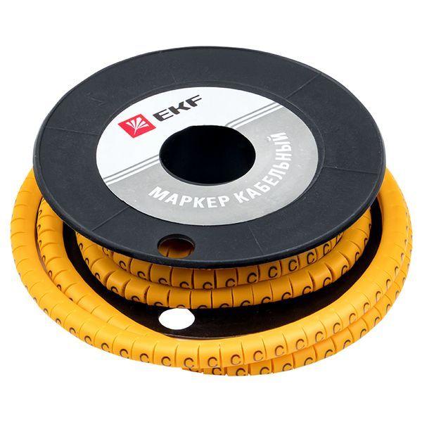  Маркер каб. 4.0кв.мм "C" (ЕС-2) (уп.500шт) EKF plc-KM-4-C фото в каталоге от BTSprom.by