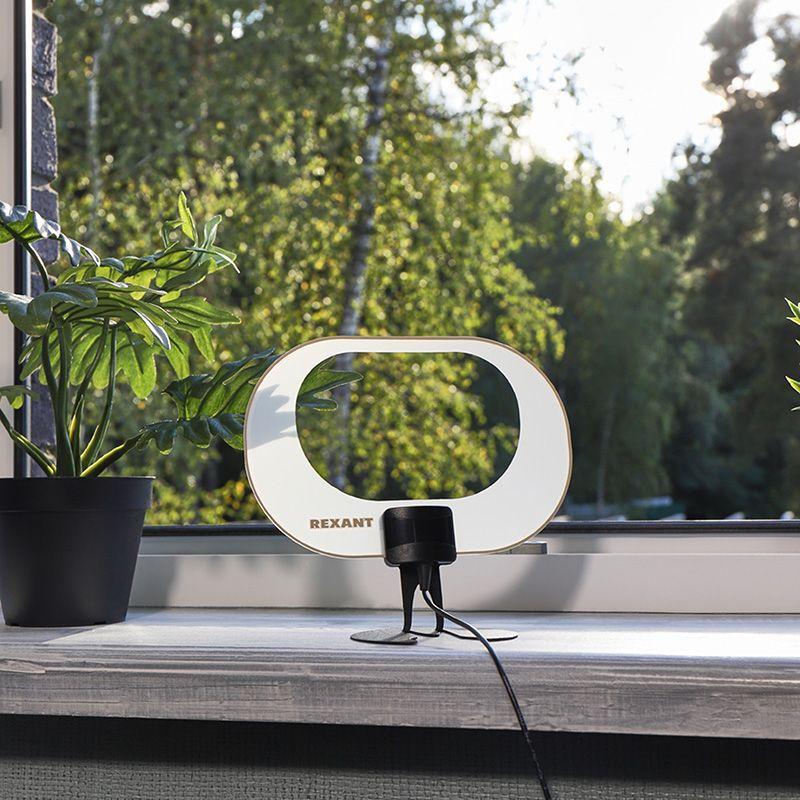  Антенна ТВ комнатная "АКТИВНАЯ" для цифрового телевидения DVB-T2 Ag-713 Rexant 34-0713 фото в каталоге от BTSprom.by