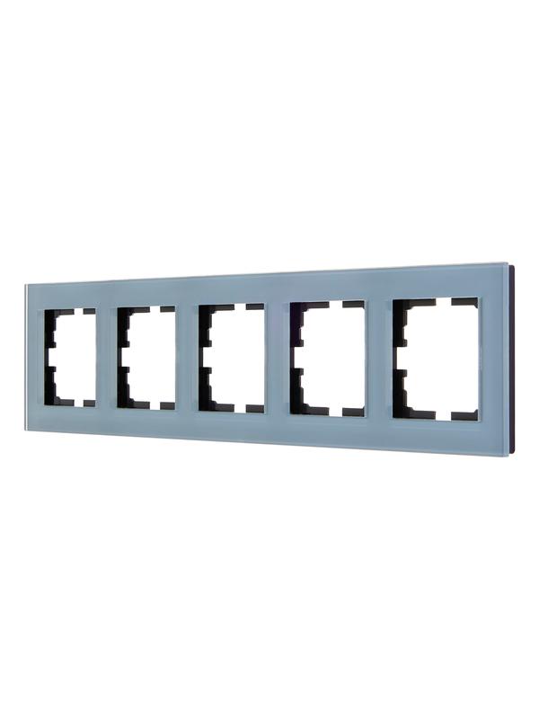 рамка 5-местн. гориз. vesna стекло серо-голуб. lezard 742-7080-150 от BTSprom.by рамка 5-местн. гориз. vesna стекло серо-голуб. lezard 742-7080-150 от BTSprom.by