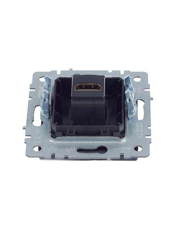  Розетка СП BRITE HDMI РHDMI-0-БрМ механизм маренго IEK BR-H10-K35 фото в каталоге от BTSprom.by